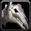 Weißes Skelettschlachtross