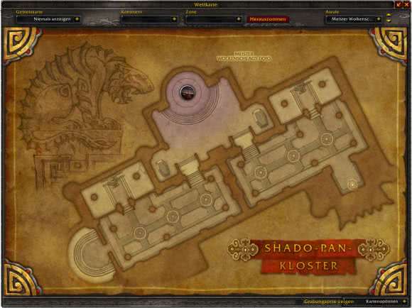 Shado-Pan-Kloster Karte, Map