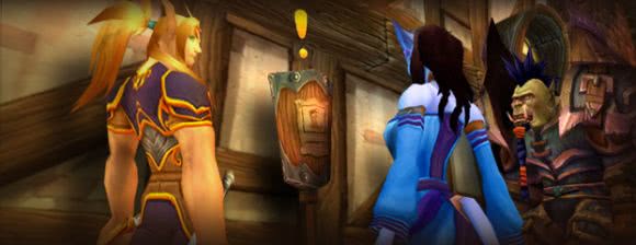Spieler nehmen Quest in World of Warcraft an
