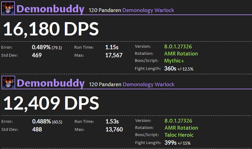 WoW DPS Ranking: Dämonologie-Hexer