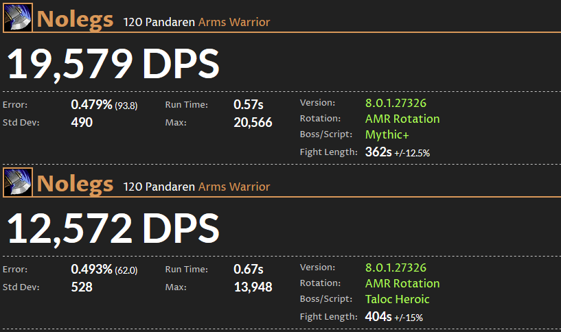 WoW DPS Ranking: Waffen-Krieger