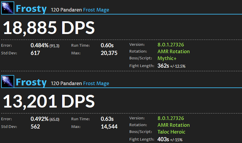 WoW DPS Ranking: Frost-Magier