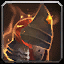 Lederhelm des zornerfüllten Gladiators
