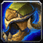 Blutiger Lederhelm