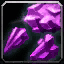 Wertloses Stück violettes Glas