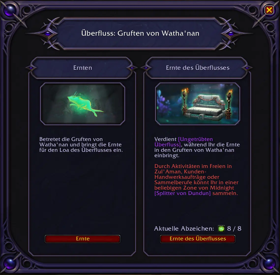 Ernte des Überflusses