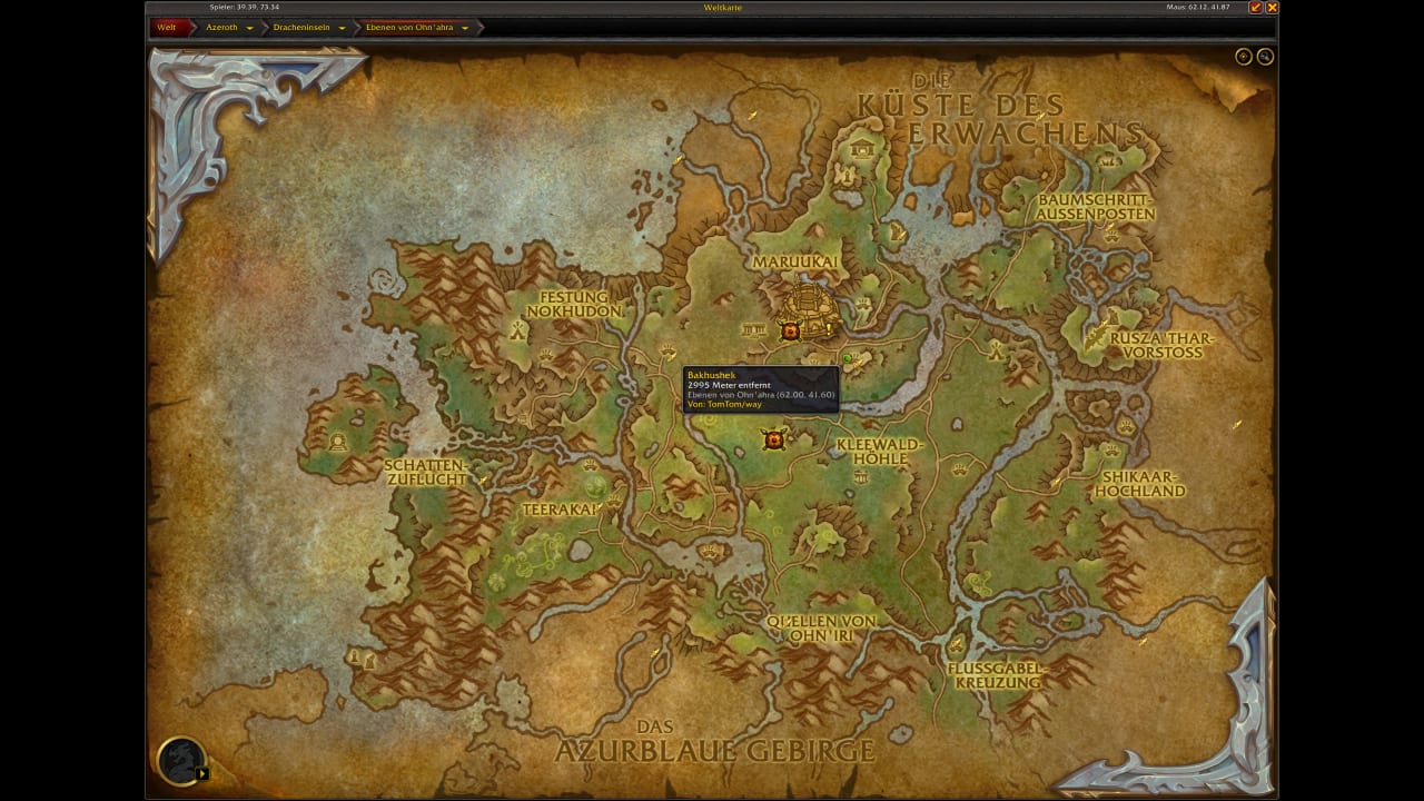 Bakhushek Haustierkampf Karte - World of Warcraft