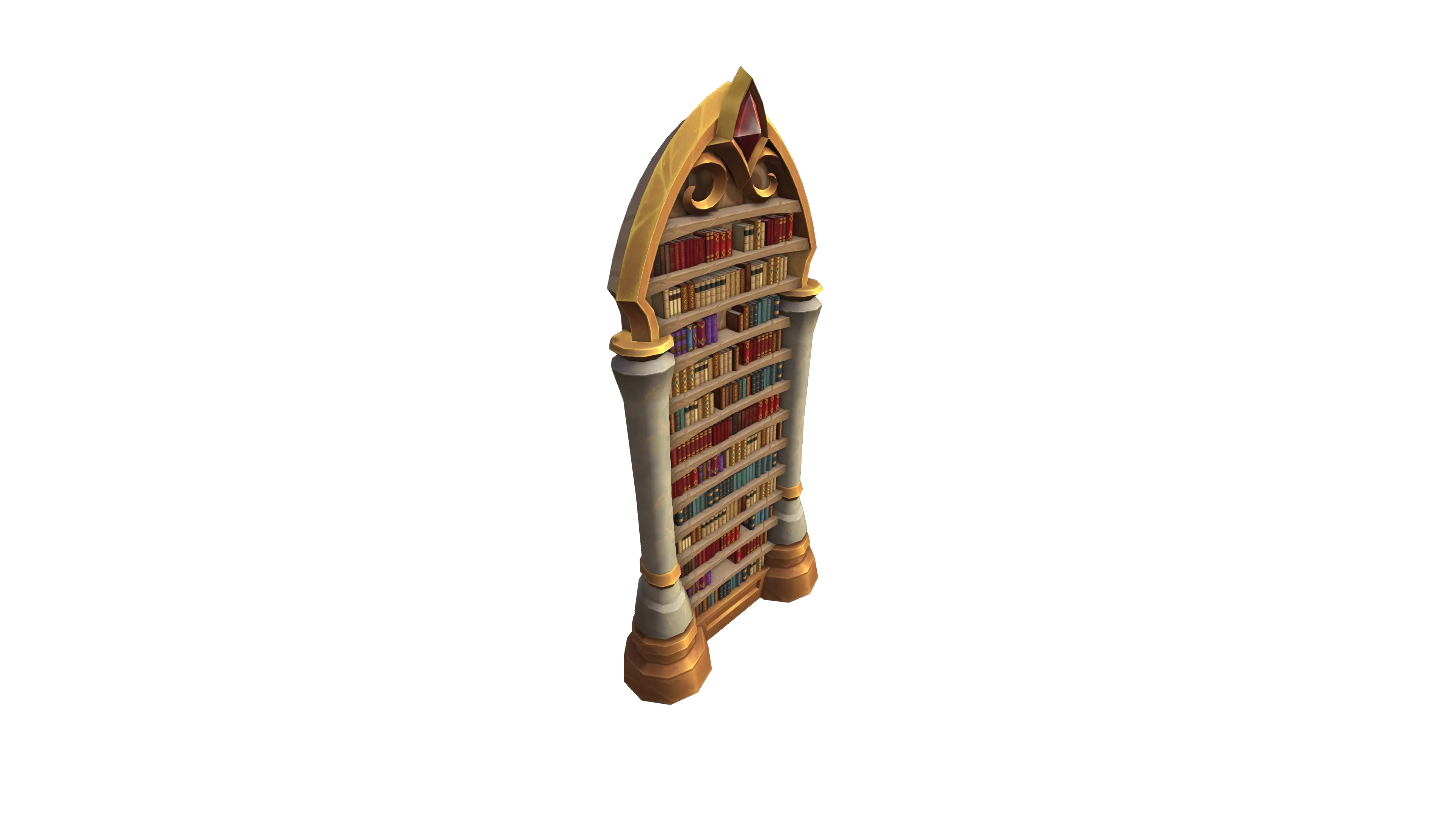 Prächtiges turmhohes Bücherregal - Housing-Dekoration in World of Warcraft