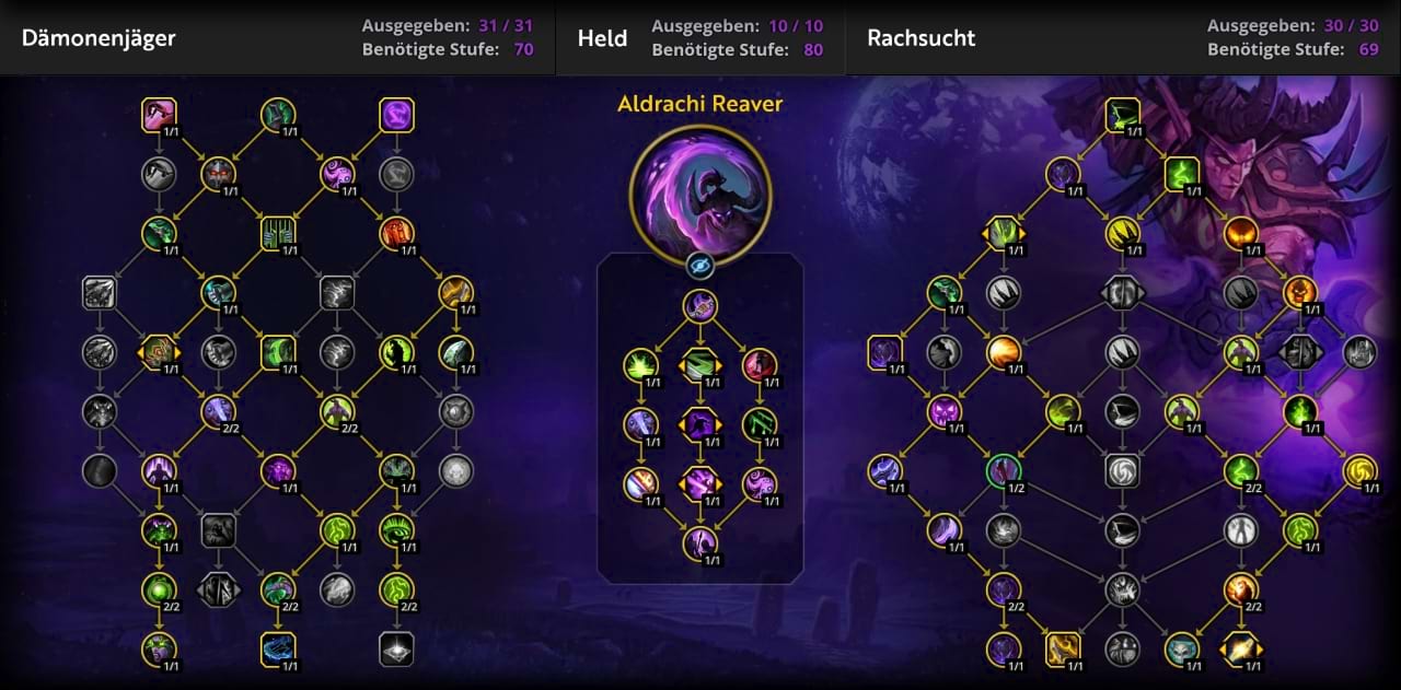 Mythisch+ Skillung für den Rachsucht-Dämonenjäger in The War Within