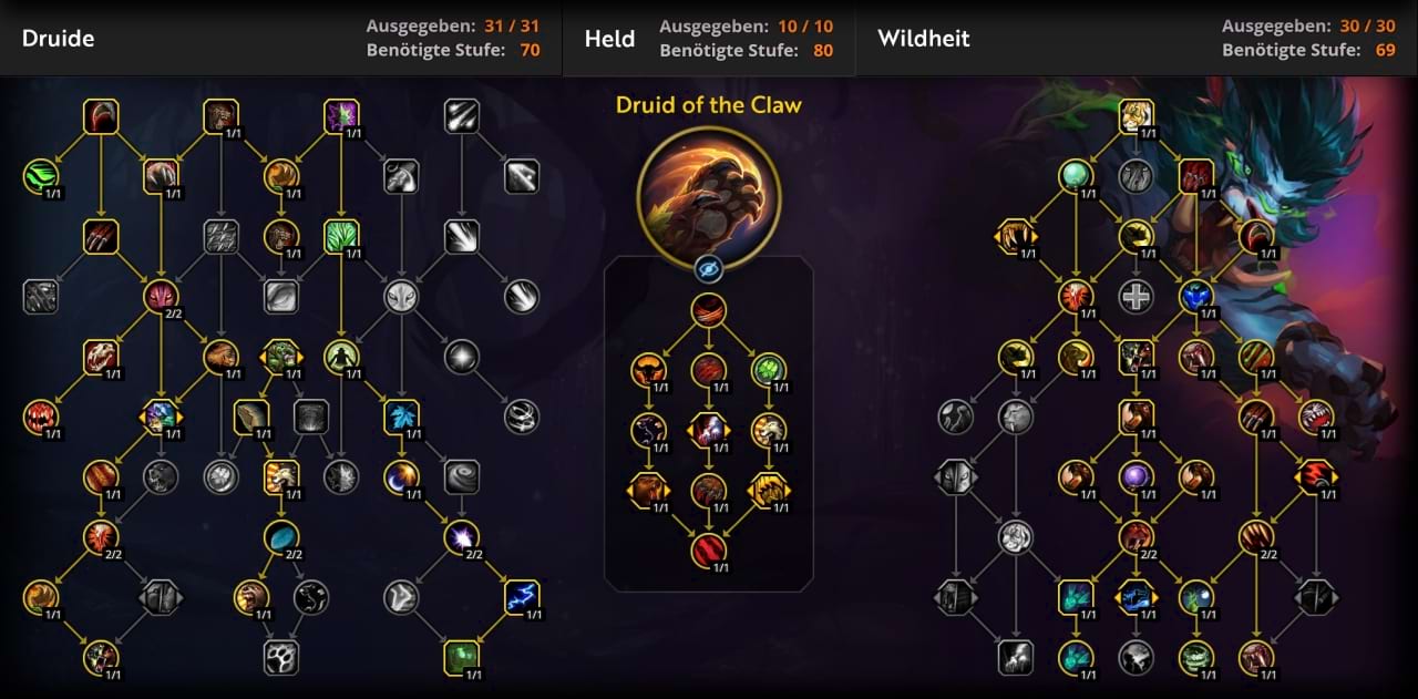 Multi-Target Skillung für den Wildheits-Druiden in The War Within