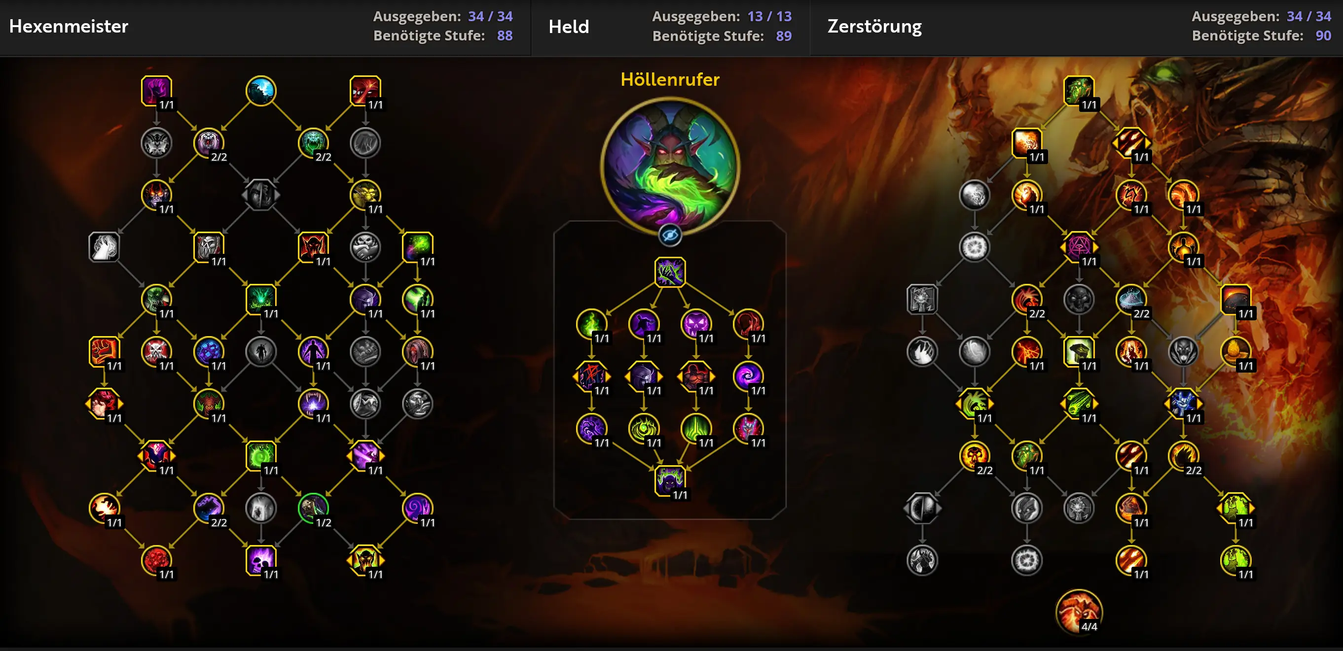 Die beste Skillung für den Zerstörungs-Hexenmeister in WoW Midnight