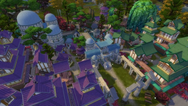 Darnassus in The Sims 4 nachgebaut