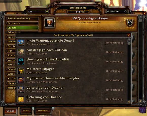 World of Warcraft Erfolge