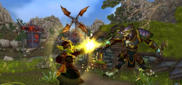 Kampf in einem World of Warcraft Schlachtfeld