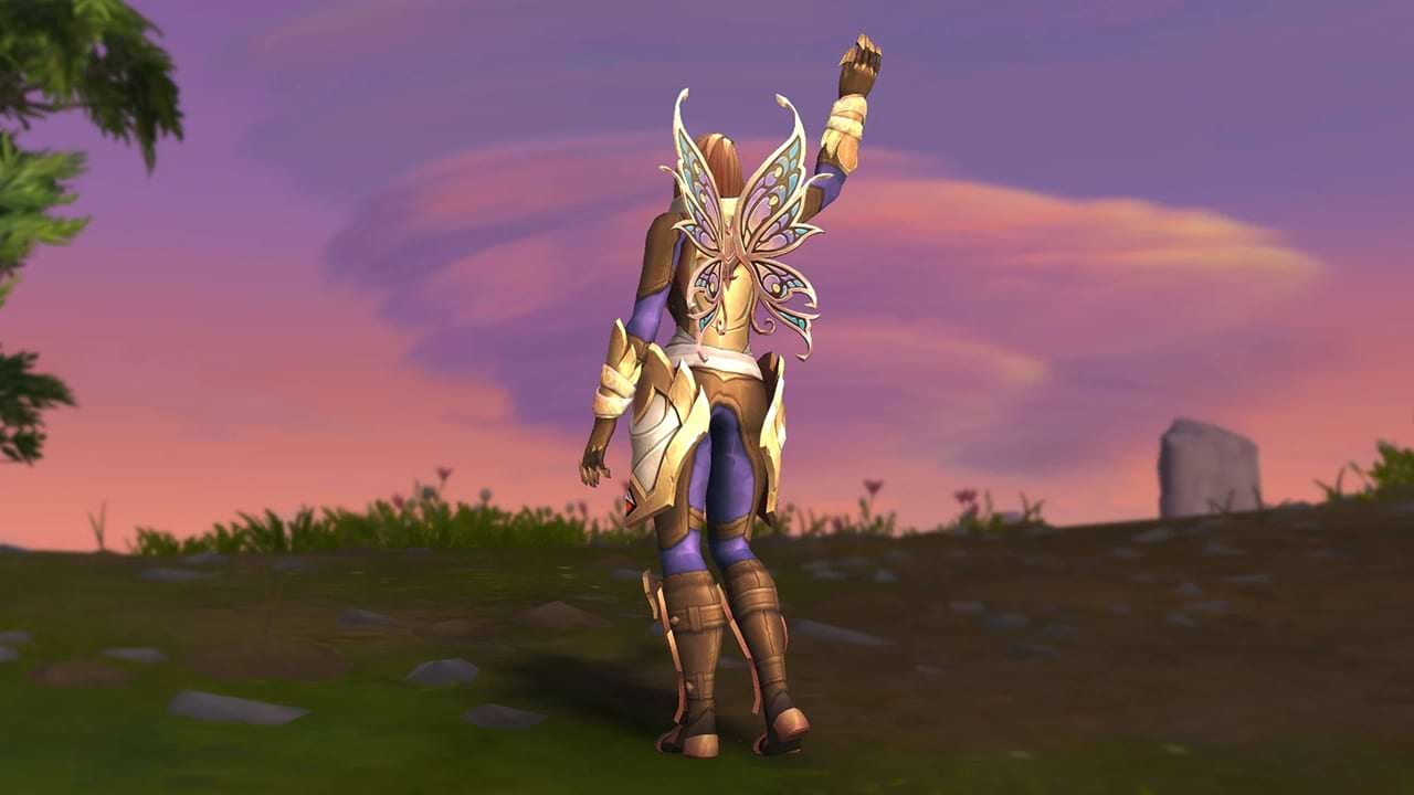 World of Warcraft: März Handelsposten 2025 neues Transmog: Flügel des perlmuttfarbenen Monarchfaltersl