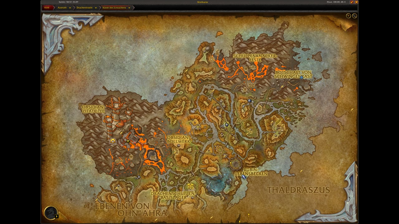 Karte zum Schatz mit dem Nebligen Säckchen in Dragonflight