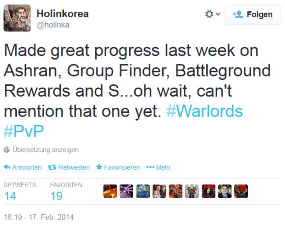 Holinka über ein unangekündigtes PvP-Feature in Warlords of Draenor
