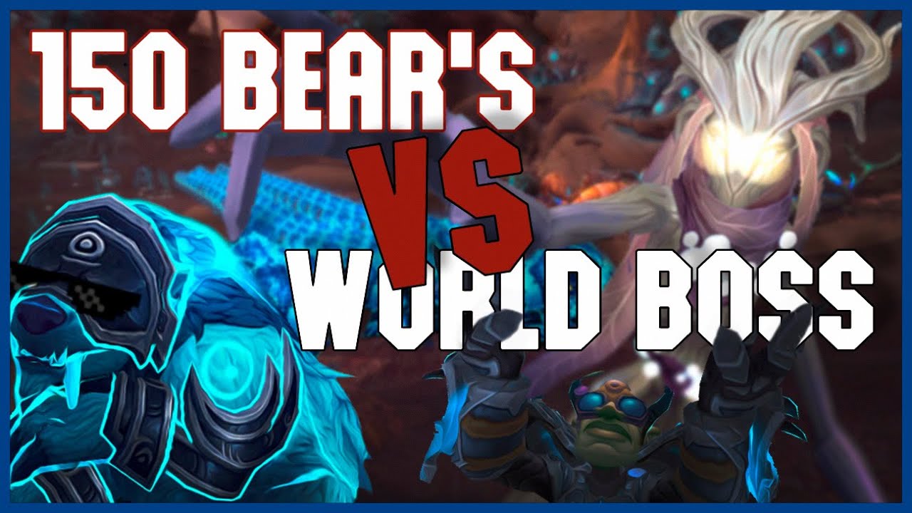 Spieler beschwört eine Armee von Bären und bezwingt einen Weltboss
