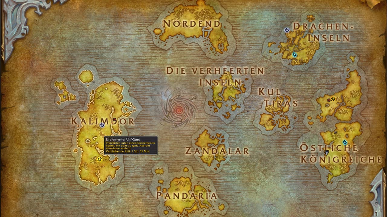 Weltkarte Pre-Expansion Event Dragonflight