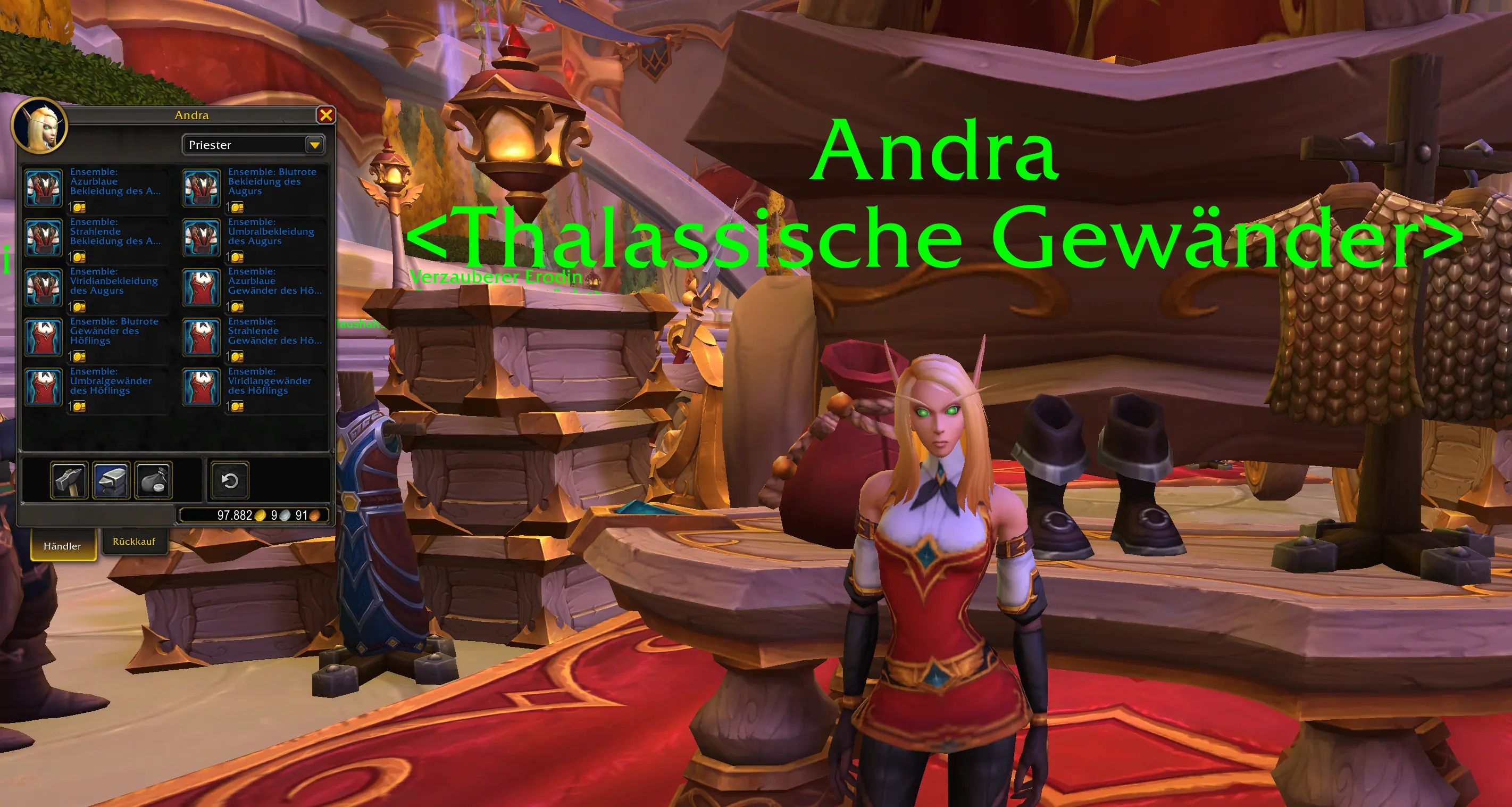 WoW Midnight: Zeitgeistmünzen farmen und Ensembles bei Andra kaufen