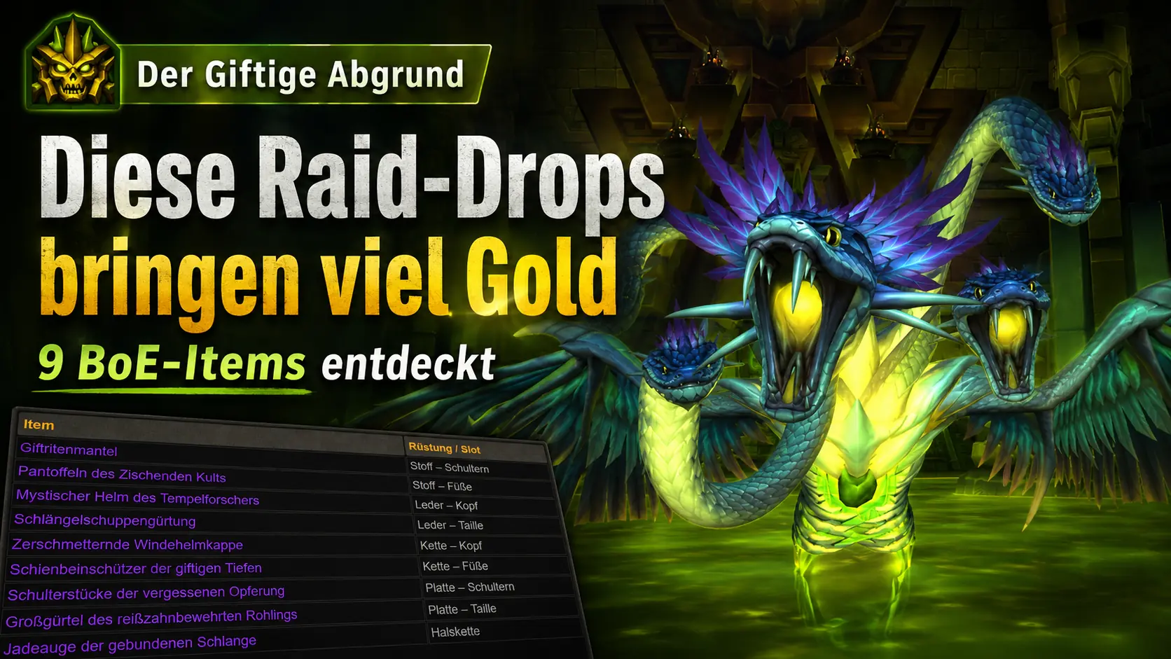 BoE-Items aus dem Giftigen Abgrund