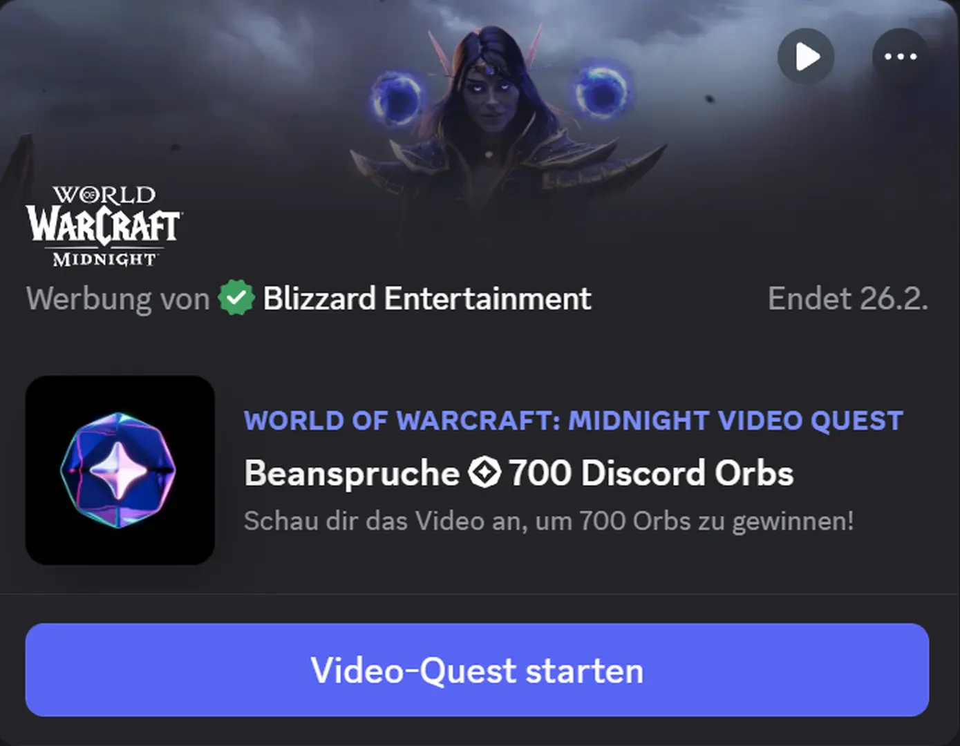 WoW Discord Quest für Discord Orbs
