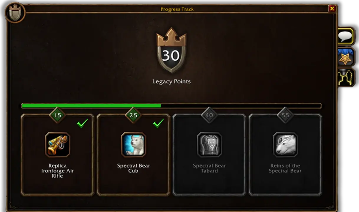 WoW Forever Vermächtnisfortschritt