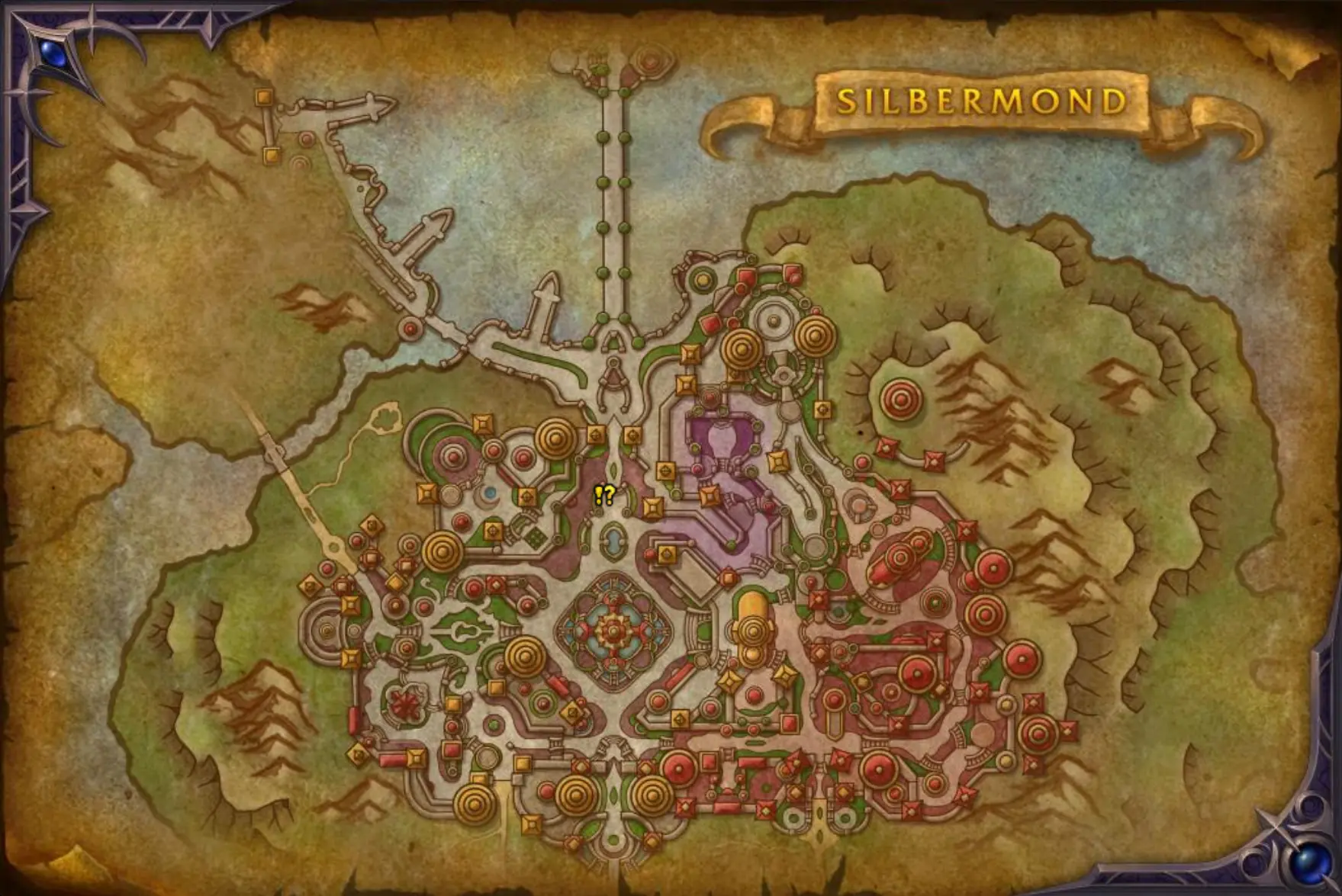 Handwerker gesucht Quest auf der Karte in Silbermond