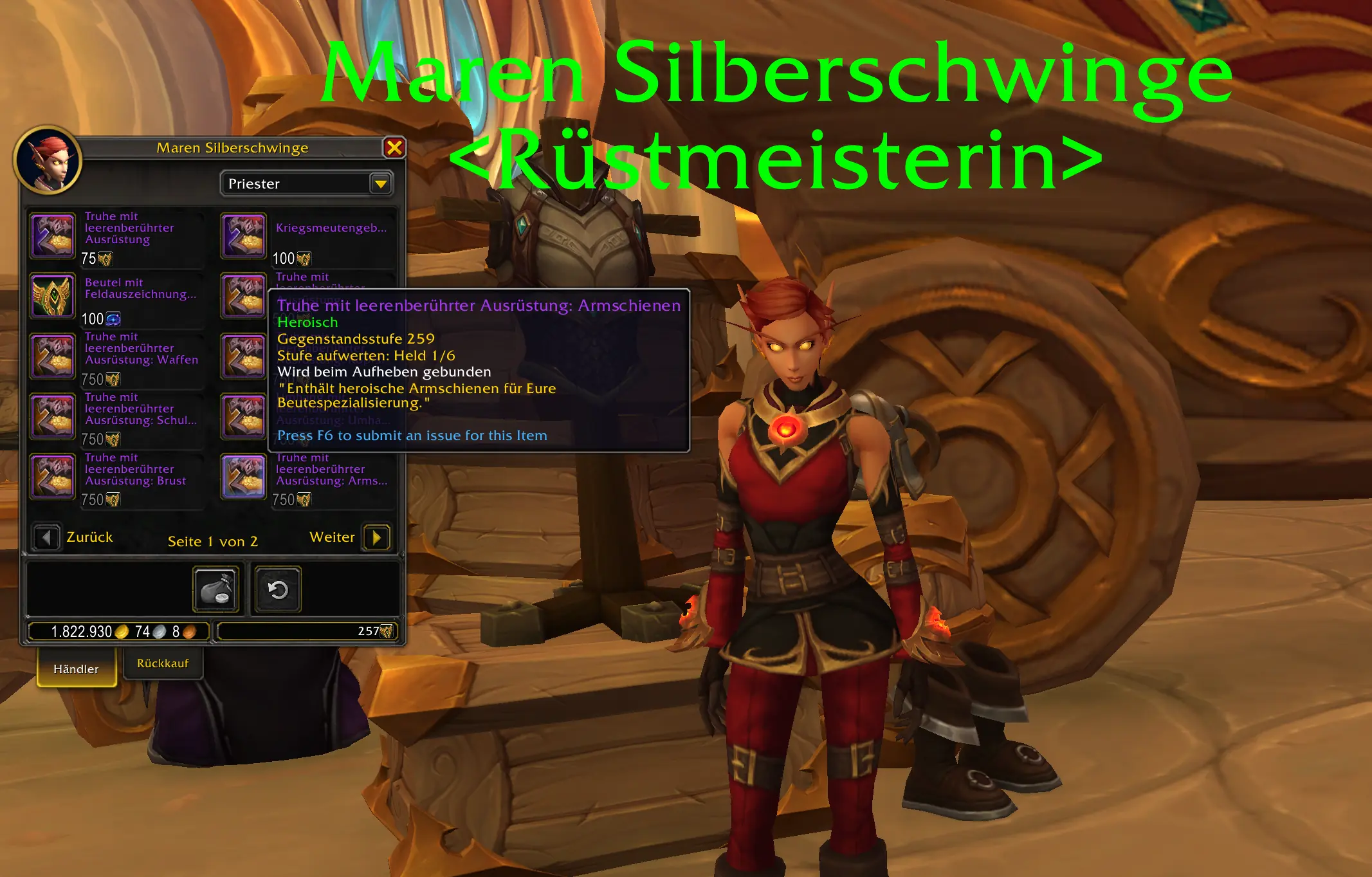WoW Patch 12.0.7: Gezielt heroische Ausrüstung für bestimmte Slots kaufen