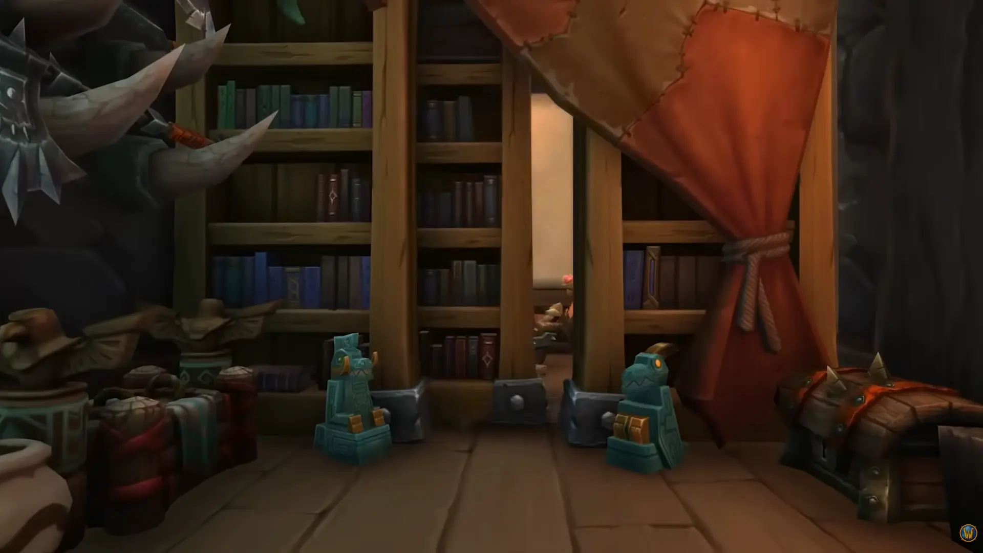 WoW Housing - Geheimnisvolle Bücherregalwand