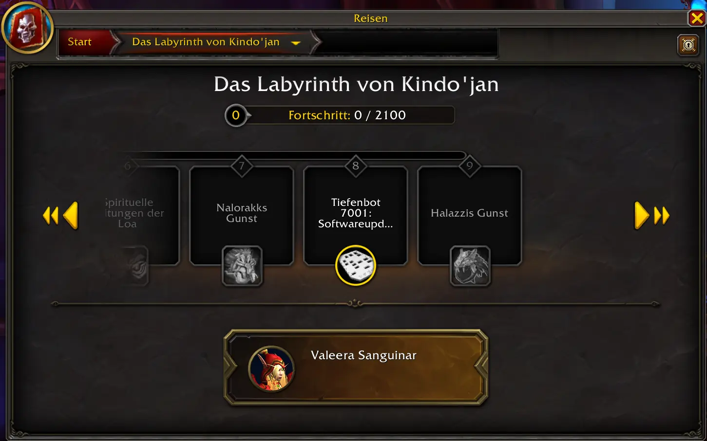 Fortschritt im Labyrinth Kindo'jan