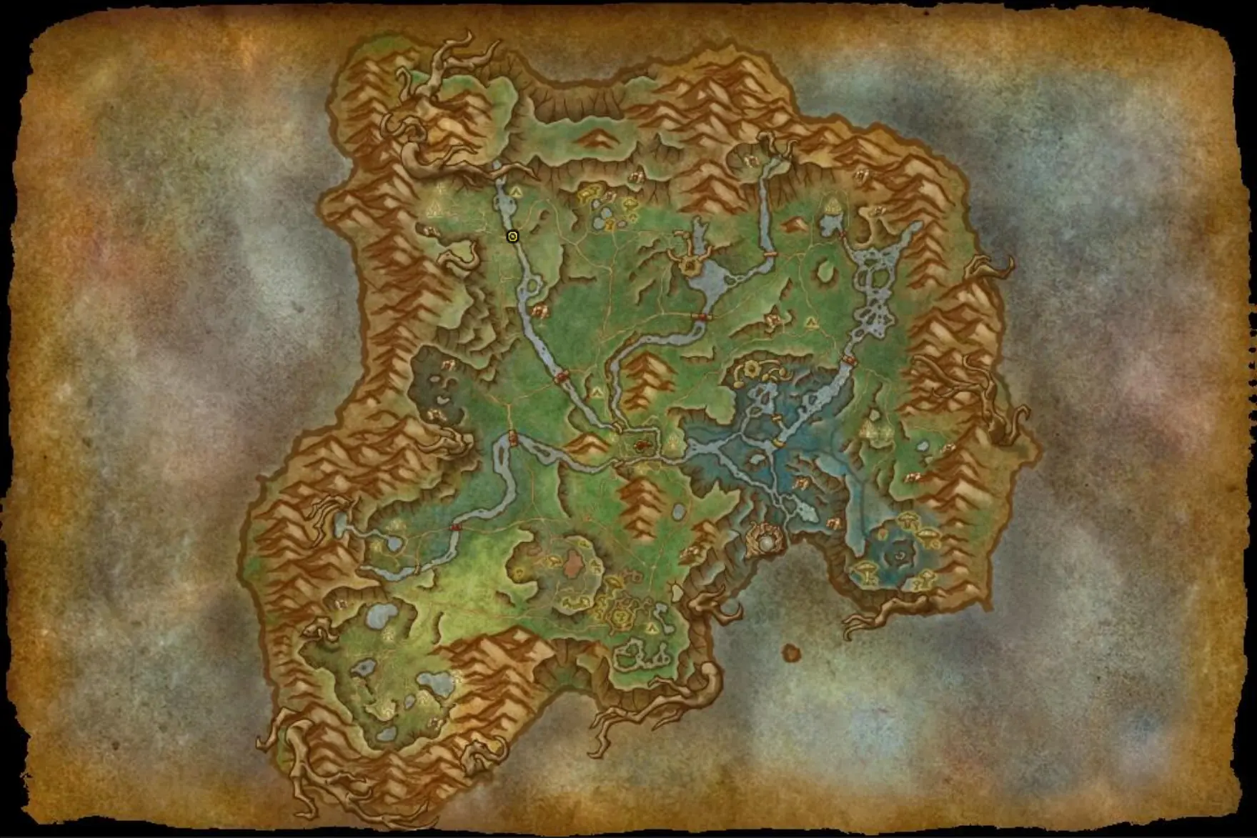 Seltsamer Kessel auf der Karte von Harandar eingezeichnet