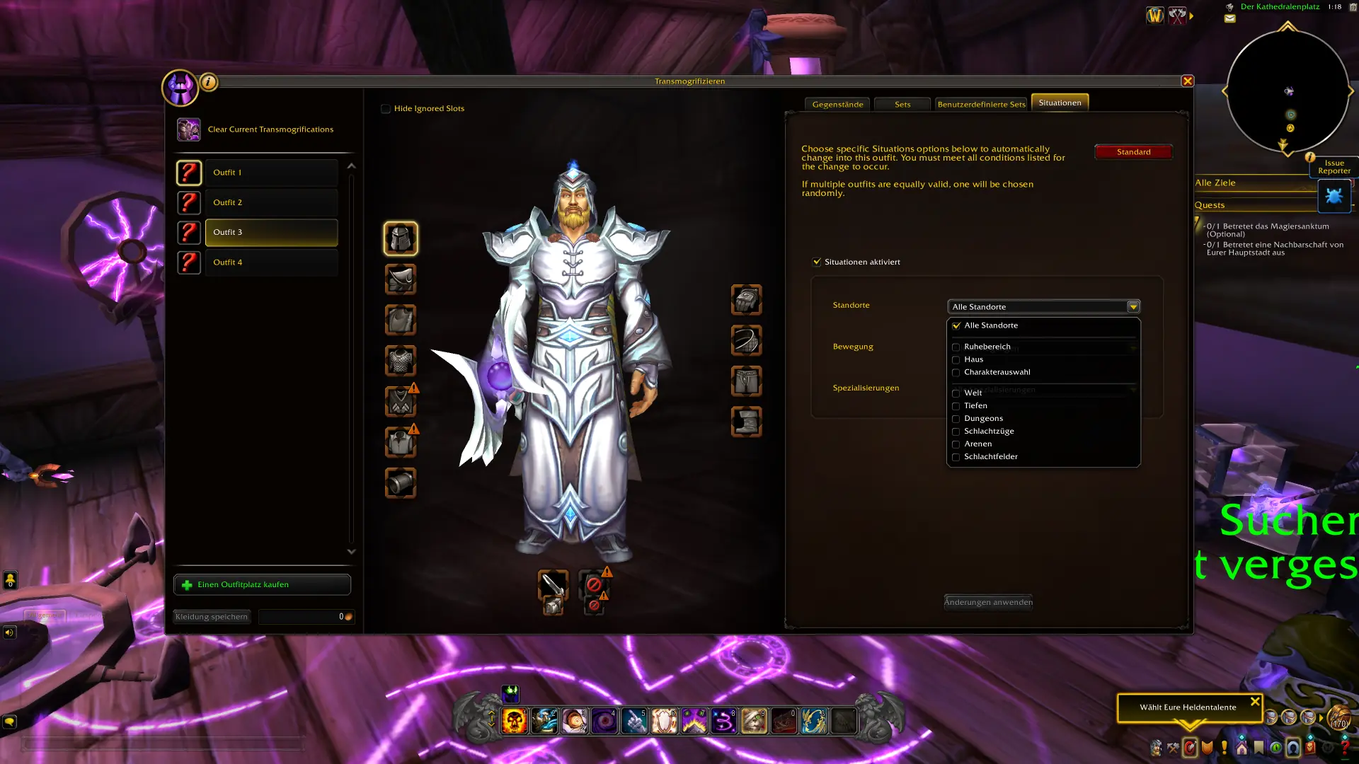 Automatische Outfit-Wechsel in World of Warcraft