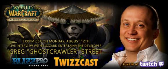 Greg Ghostcrawler Street to interview with TwizzCast