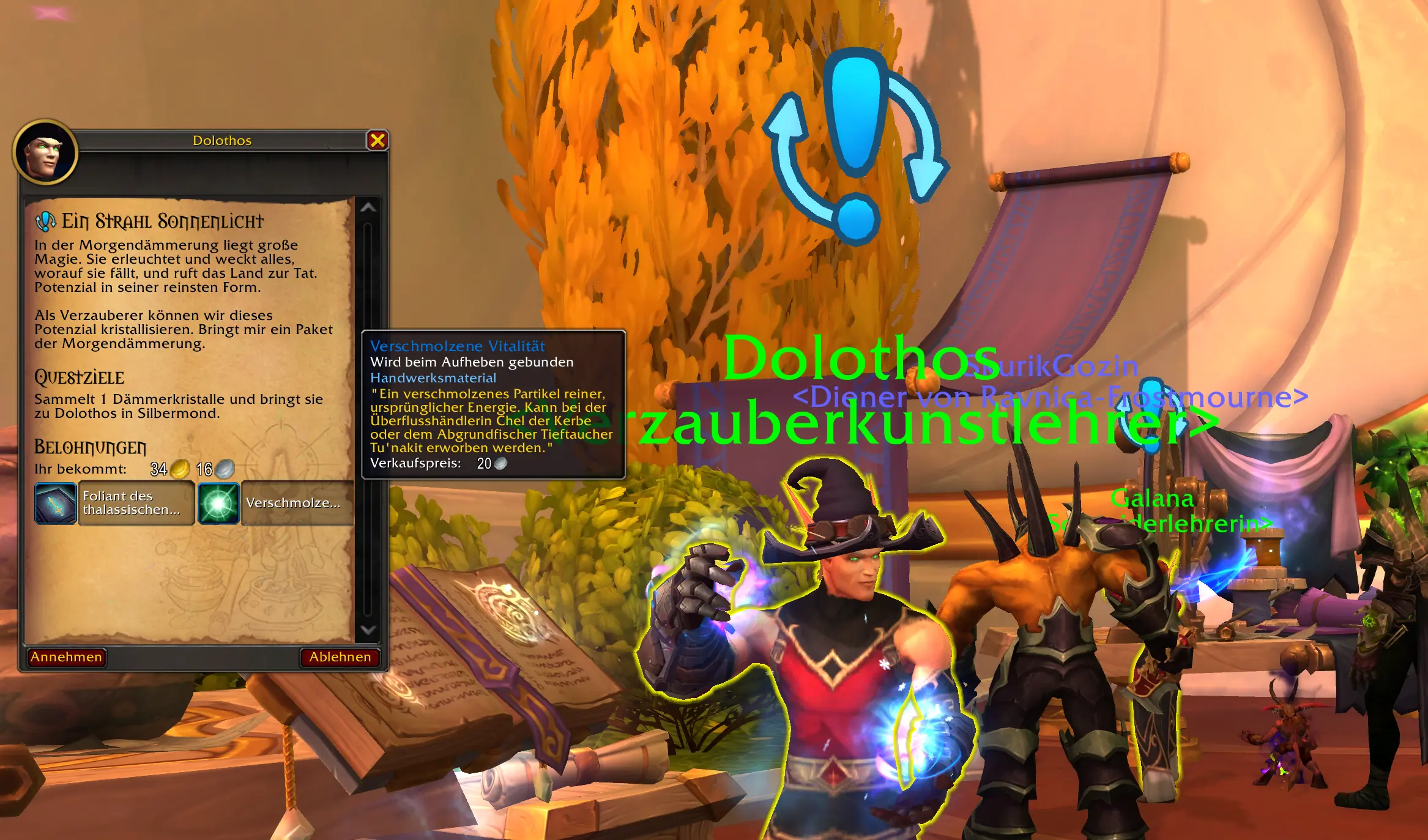 WoW Patch 12.0.5: Verschmolzene Vitalität durch wöchentliche Berufsquests erhalten