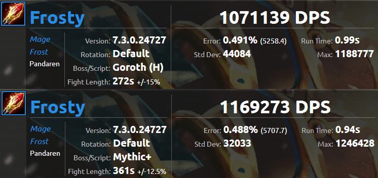 WoW DPS Ranking: Frost-Magier