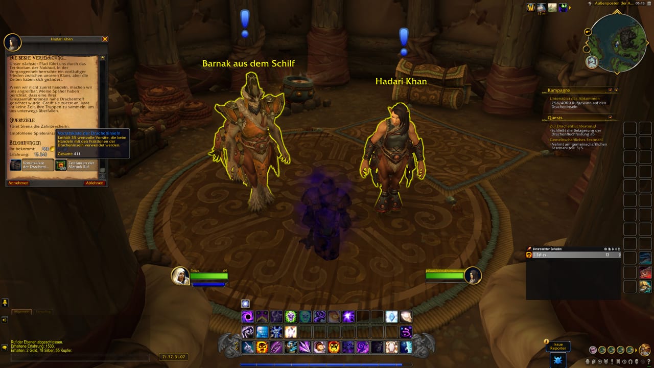 Tagesquests bei den Zentauren der Maruuk - World of Warcraft