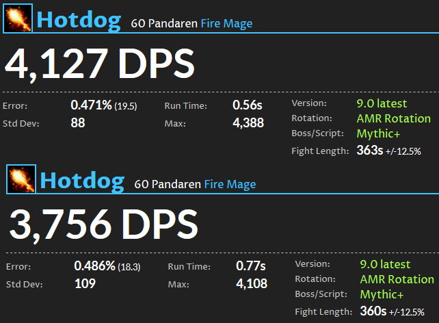 DPS Ranking für WoW Shadowlands: Feuer-Magier