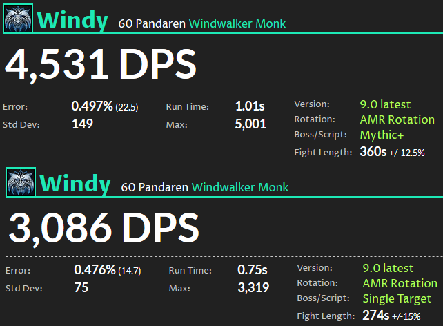 DPS Ranking für WoW Shadowlands: Windläufer-Mönch