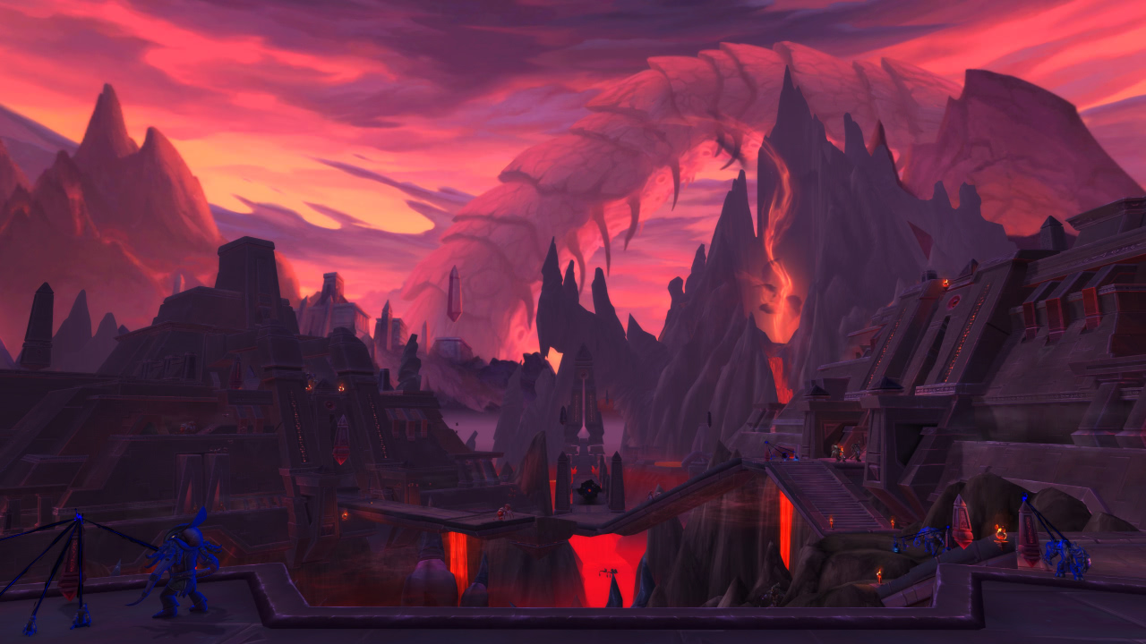 World of Warcraft Wallpaper: Battle for Azeroth – Ny'alotha, die Erwachte Stadt