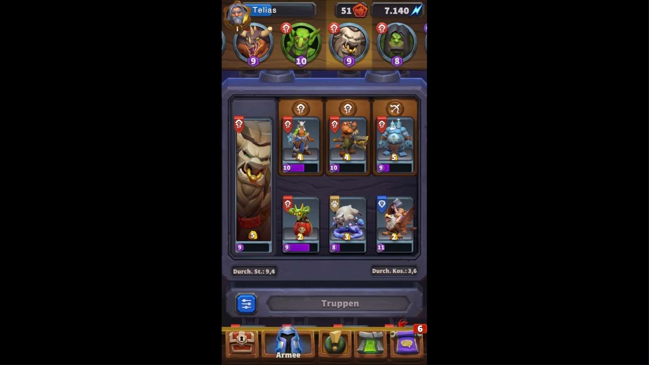 Warcraft Rumble: Cairne Bluthuf CC Deck / Build
