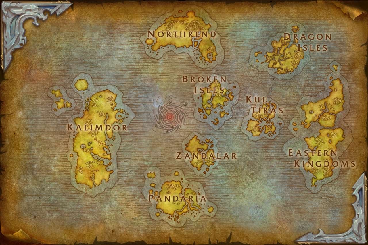 World of Warcraft: Weltkarte von Azeroth