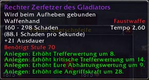 Rechter Zerfetzer des Gladiators