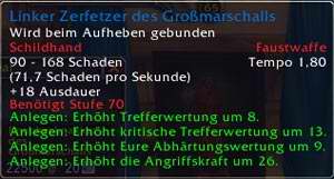 Linker Zerfetzer des Großmarschalls