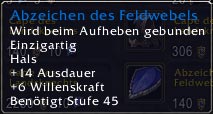 Abzeichen des Feldwebels