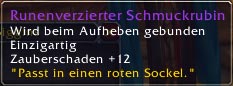 Runenverzierter Schmuckrubin